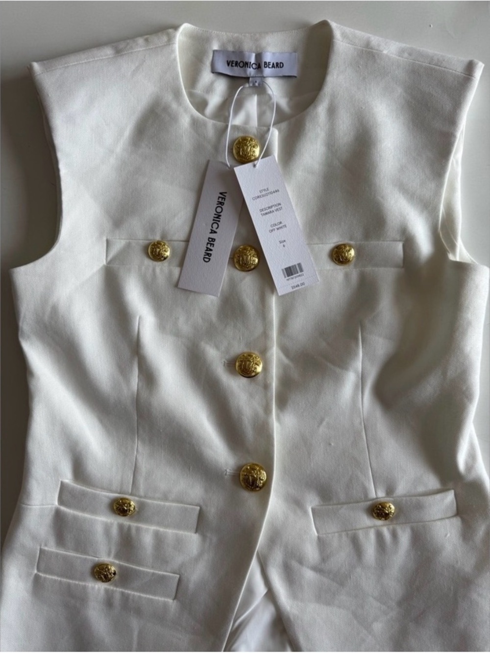 Veronica Beard Tamara Linen Vest - Picture 16 of 16